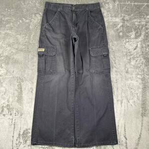 WRG Jeans Co Black Distressed Cargo Jeans 100% Cotton 30x26